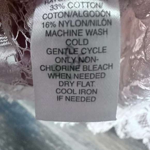 LOFT lace tan top women’s large - Picture 6 of 6